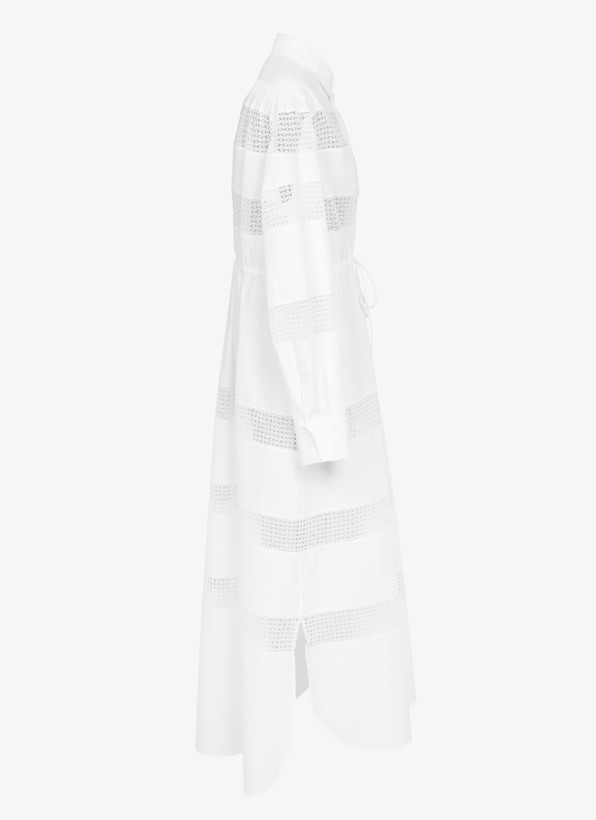 Edition 2015 The Lace Band Dress in Japanese poplin ALAÏA WHITE EDITION 2015 THE LACE BAND DRESS IN JAPANESE POPLIN